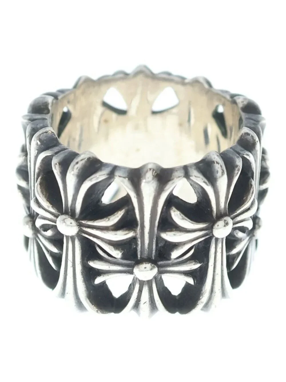Chrome Hearts Cemetery Black Sling Silver Ring